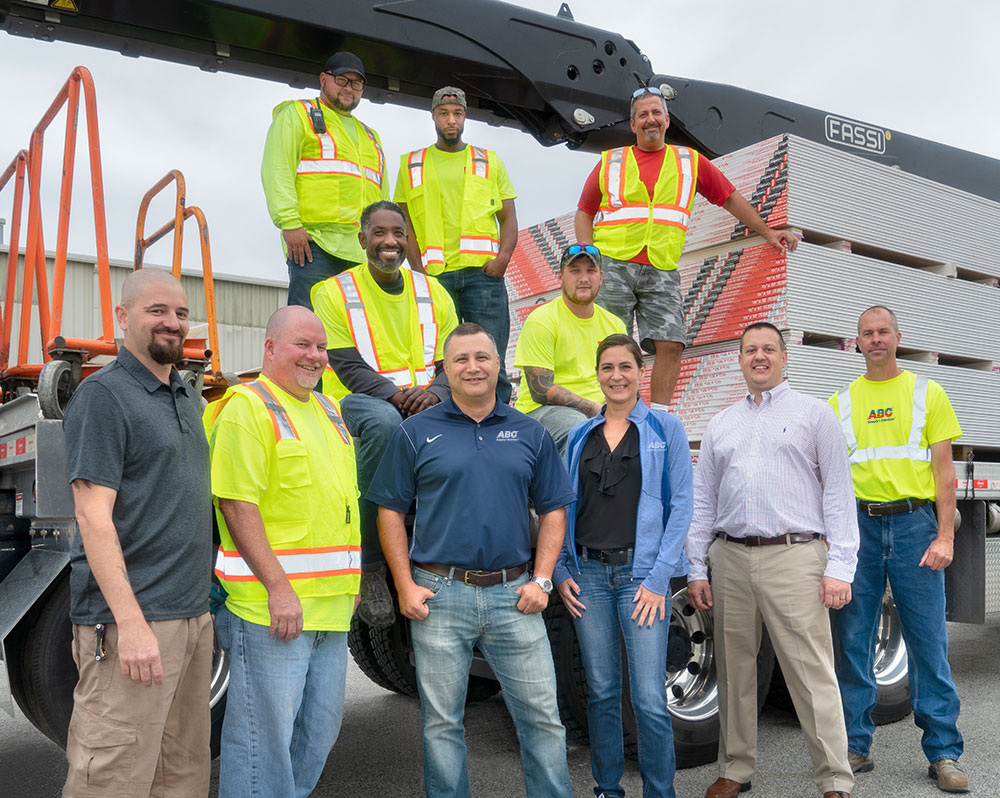 Group of employees standing together